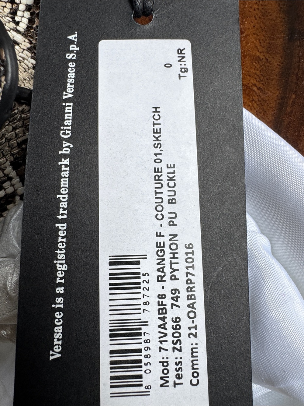 Versace Jean couture python NWT - Picture 9 of 9